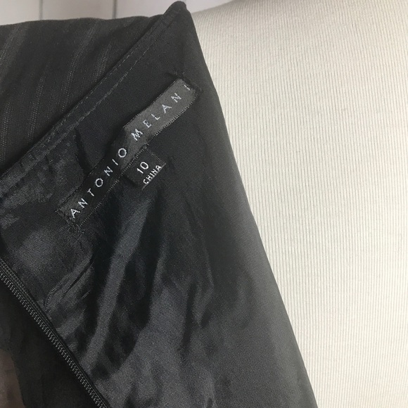 Classy Antonio Melani Pinstriped Belted Dress - Picture 7 of 8